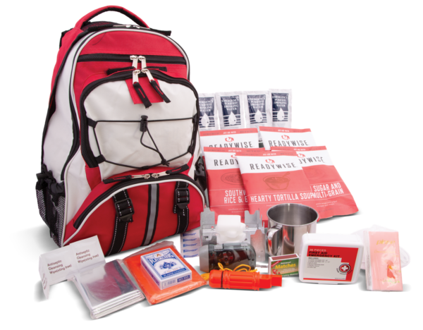 64 Piece Survival Back Pack (Red)